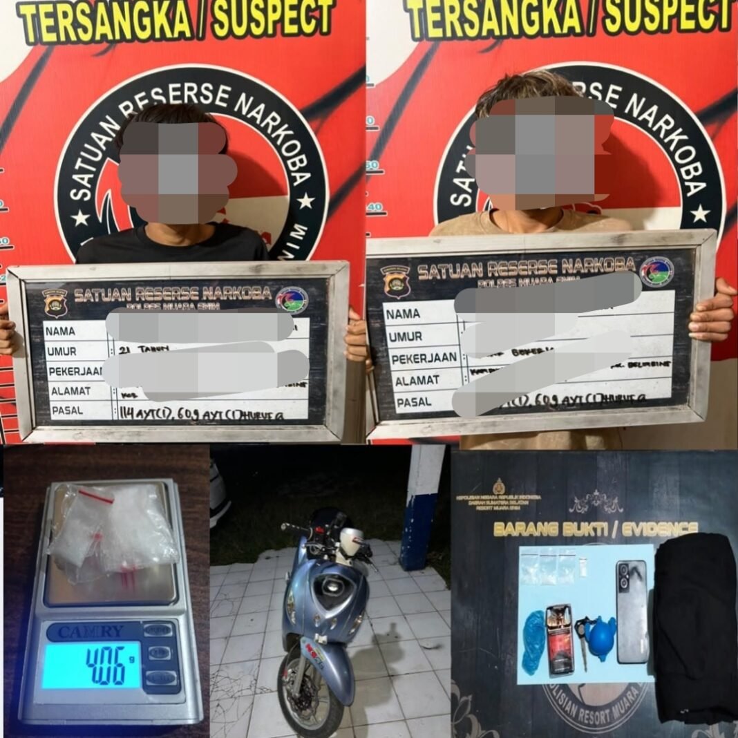 Dua Pelaku Narkoba Diamankan, Polres Muara Enim Ajak Masyarakat Selamatkan Generasi Bangsa Dua Pelaku Narkoba Diamankan, Polres Muara Enim Ajak Masyarakat Selamatkan Generasi Bangsa