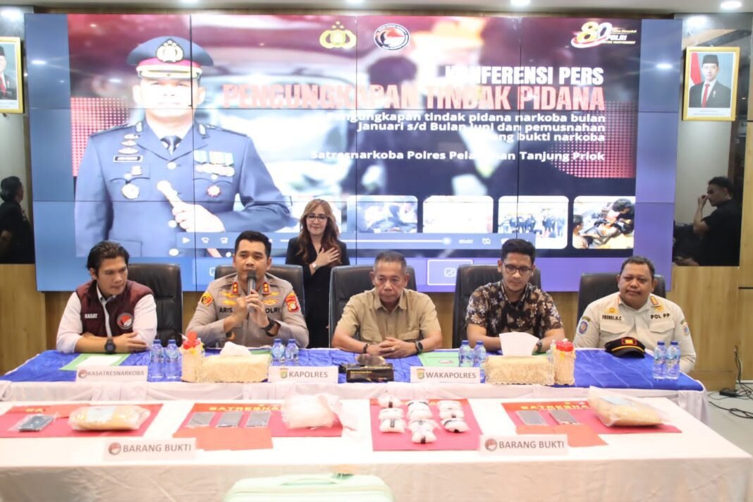 Polres Pelabuhan Tanjung Priok Ungkap 58 Kasus Narkotika, Musnahkan Barang Bukti dan Selamatkan 67 Ribu Jiwa Polres Pelabuhan Tanjung Priok Ungkap 58 Kasus Narkotika, Musnahkan Barang Bukti dan Selamatkan 67 Ribu Jiwa