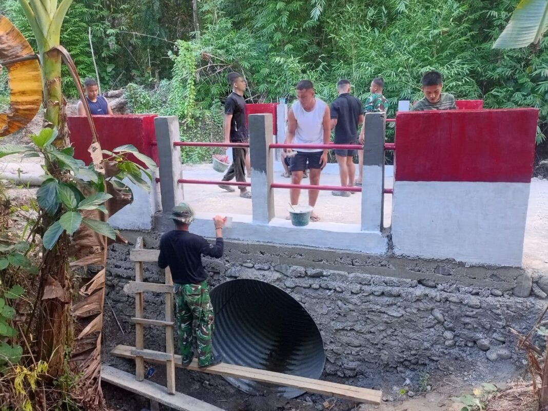 Kodim 0213/Nias Rampungkan Pembangunan Jembatan Aramco di Nias Barat Kodim 0213/Nias Rampungkan Pembangunan Jembatan Aramco di Nias Barat