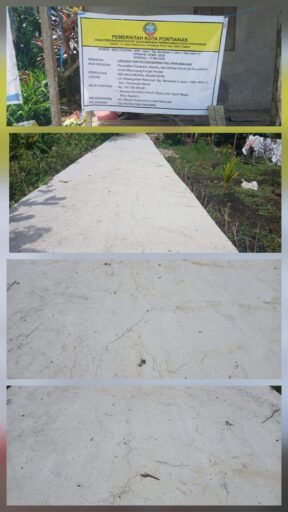Jalan Rabat Beton di Gang Bentasan 3 Jalur 1 Baru Empat Hari Selesai, Sudah Retak, Warga Kecewa Jalan Rabat Beton di Gang Bentasan 3 Jalur 1 Baru Empat Hari Selesai, Sudah Retak, Warga Kecewa