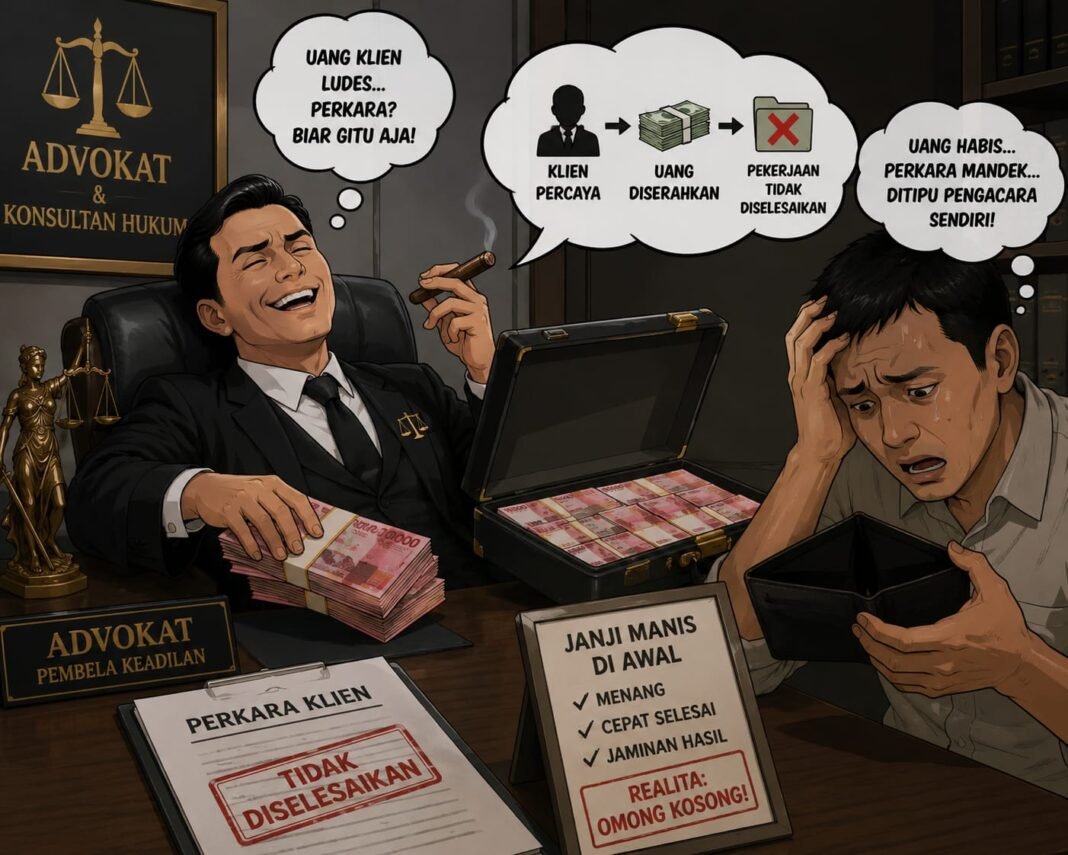 Oknum Advokat di Medan Coreng Profesi Mulia : Cari Untung Dua Kaki, Peras Klien dan Lawan! Oknum Advokat di Medan Coreng Profesi Mulia : Cari Untung Dua Kaki, Peras Klien dan Lawan!