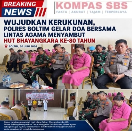 Wujudkan Kerukunan, Polres Boltim Gelar Doa Bersama Lintas Agama Menyambut HUT Bhayangkara Ke-80 Tahun Wujudkan Kerukunan, Polres Boltim Gelar Doa Bersama Lintas Agama Menyambut HUT Bhayangkara Ke-80 Tahun