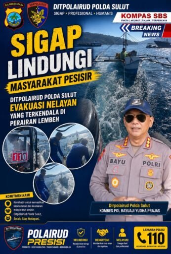 Lindungi Masyarakat Pesisir, Ditpolairud Polda Sulut Evakuasi Nelayan Yang Terkendala Di Perairan Lembeh Lindungi Masyarakat Pesisir, Ditpolairud Polda Sulut Evakuasi Nelayan Yang Terkendala Di Perairan Lembeh