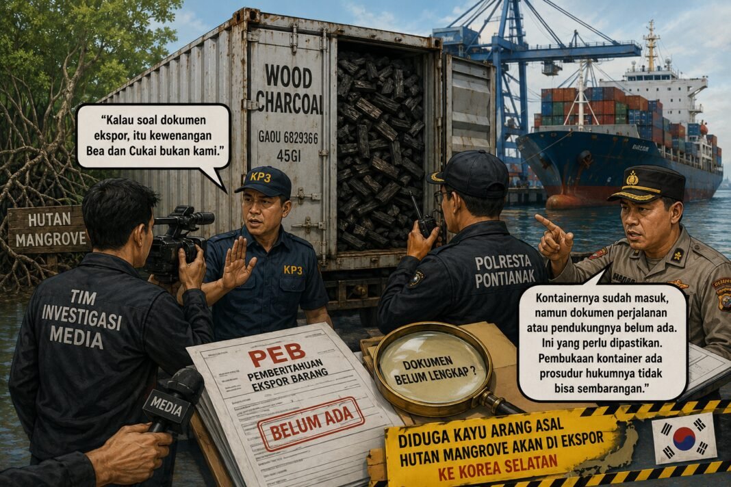 Diduga Kayu Arang Asal Hutan Mangrove Akan Di Ekspor Ke Korea Selatan Diduga Kayu Arang Asal Hutan Mangrove Akan Di Ekspor Ke Korea Selatan