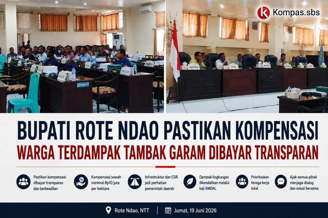 Bupati Rote Ndao Pastikan Kompensasi Warga Terdampak Tambak Garam Dibayar Transparan Bupati Rote Ndao Pastikan Kompensasi Warga Terdampak Tambak Garam Dibayar Transparan