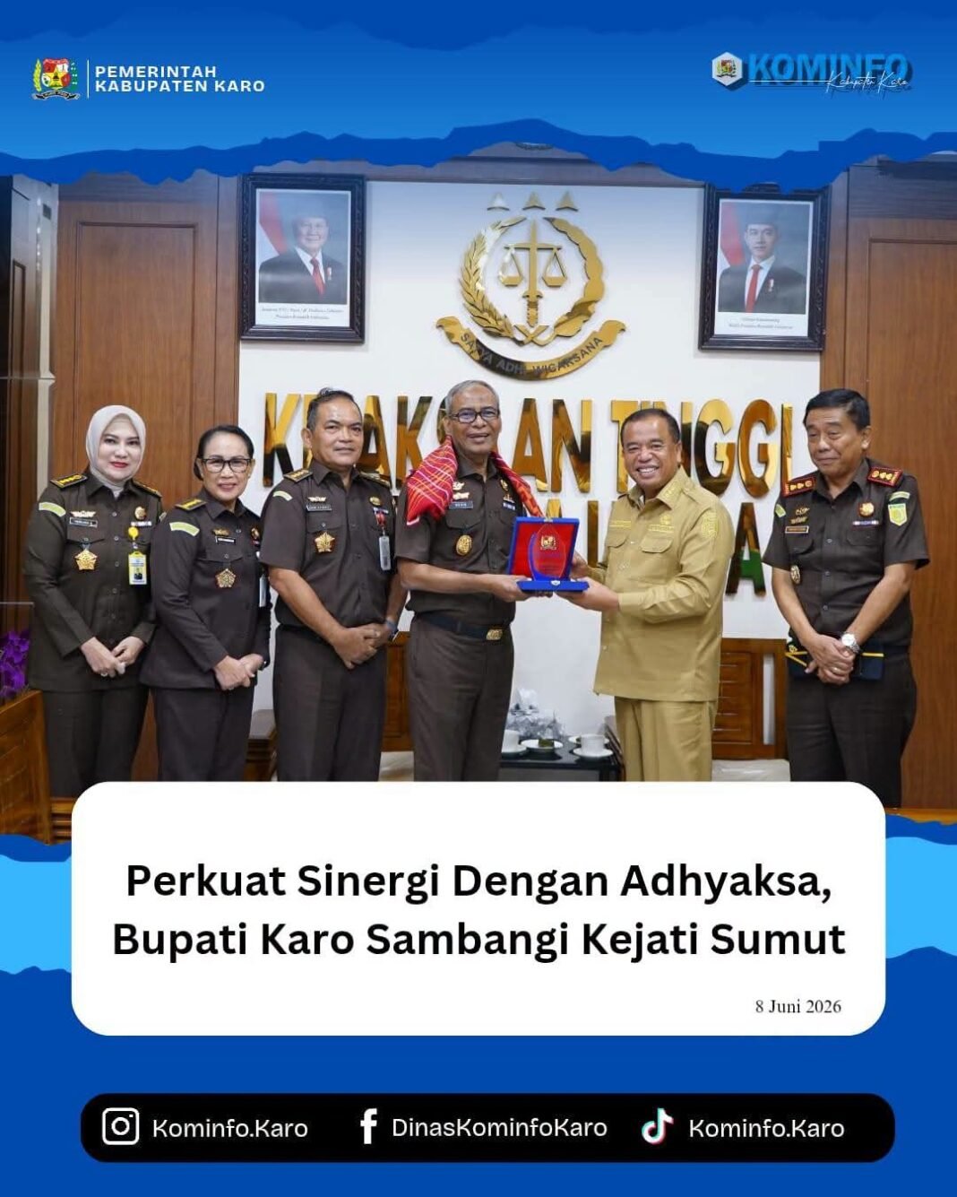 Perkuat Sinergi Dengan Adhyaksa, Bupati Karo Sambangi Kejati Sumut Perkuat Sinergi Dengan Adhyaksa, Bupati Karo Sambangi Kejati Sumut
