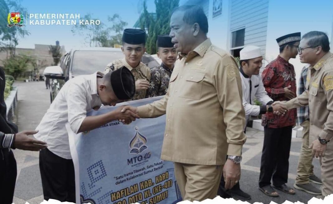 Bupati Karo Lepas Peserta MTQ Kafilah Kabupaten Karo ke MTQ XL Tingkat Provinsi Sumatera Utara Bupati Karo Lepas Peserta MTQ Kafilah Kabupaten Karo ke MTQ XL Tingkat Provinsi Sumatera Utara