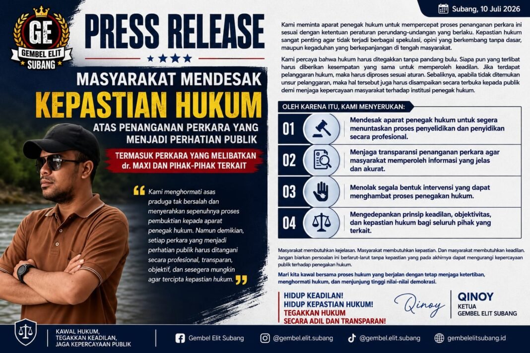 Masyarakat Mendesak Kepastian Hukum Atas Penanganan Perkara Yang Menjadi Perhatian Publik Masyarakat Mendesak Kepastian Hukum Atas Penanganan Perkara Yang Menjadi Perhatian Publik