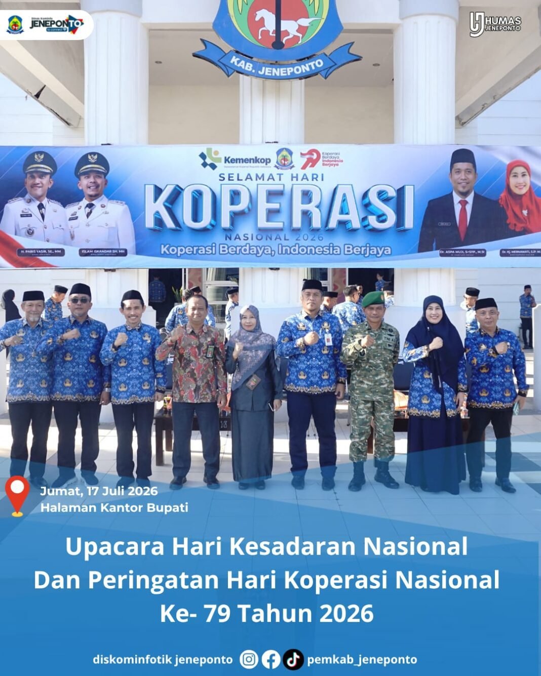 Pj. Sekda Ajak Nobar Piala Dunia, Upacara Hari Kesadaran Nasional “Momentum Perkuat Semangat Berkoperasi Pj. Sekda Ajak Nobar Piala Dunia, Upacara Hari Kesadaran Nasional “Momentum Perkuat Semangat Berkoperasi