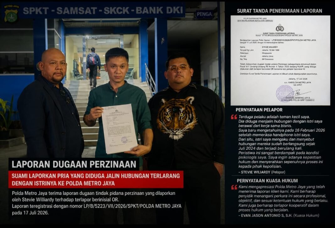 Dugaan Perzinaan Berujung Laporan Polisi, Polda Metro Jaya Mulai Proses Penyelidikan Dugaan Perzinaan Berujung Laporan Polisi, Polda Metro Jaya Mulai Proses Penyelidikan