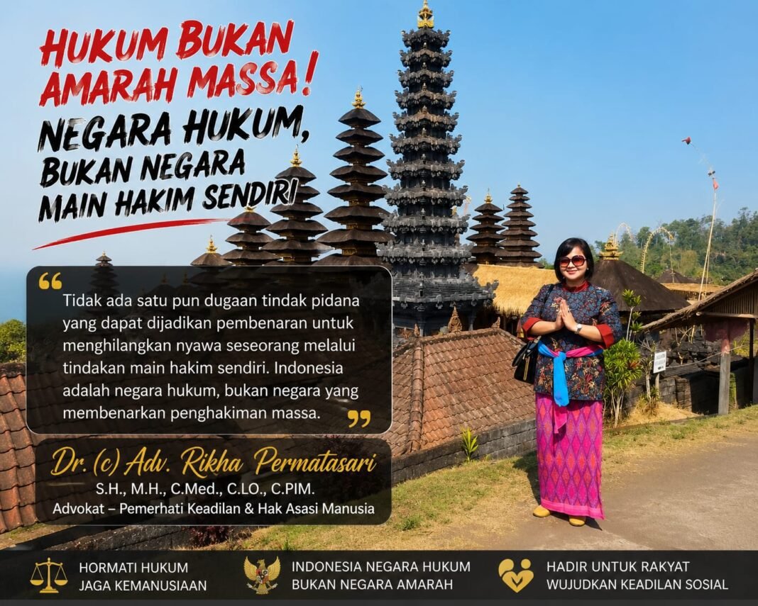 DIDUGA MENCURI SEEKOR AYAM, NYAWA MELAYANG DI TANGAN MASSA: Dr. (c) Adv. RIKHA PERMATASARI KUTUK KERAS DIDUGA MENCURI SEEKOR AYAM, NYAWA MELAYANG DI TANGAN MASSA: Dr. (c) Adv. RIKHA PERMATASARI KUTUK KERAS