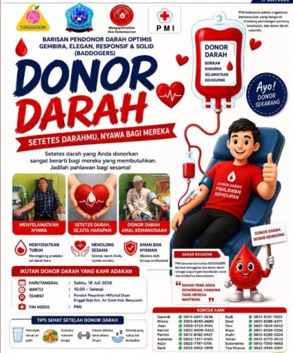 Kegiatan Donor Darah Sukarela Bertajuk “Mengejar Barokah Dengan Darah” Kegiatan Donor Darah Sukarela Bertajuk “Mengejar Barokah Dengan Darah”