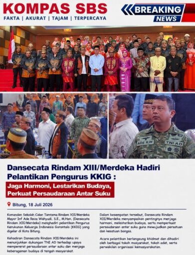 Dansecata Rindam XIII/Merdeka Hadiri Pelantikan Pengurus KKIG : Jaga Harmoni Dan Lestarikan Budaya Dansecata Rindam XIII/Merdeka Hadiri Pelantikan Pengurus KKIG : Jaga Harmoni Dan Lestarikan Budaya