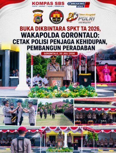 Buka Dikbintara SPKT TA 2026, Wakapolda Gorontalo: Cetak Polisi Penjaga Kehidupan, Pembangun Peradaban Buka Dikbintara SPKT TA 2026, Wakapolda Gorontalo: Cetak Polisi Penjaga Kehidupan, Pembangun Peradaban