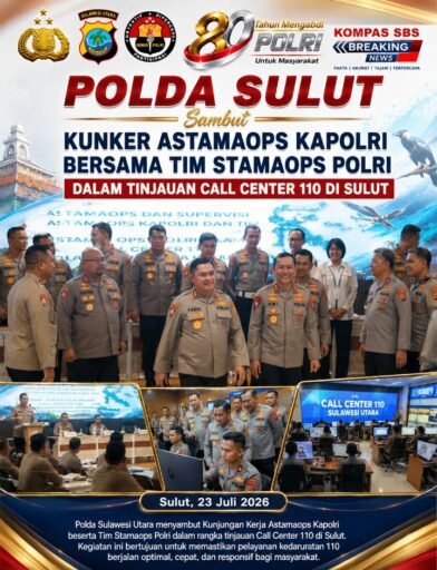 Polda Sulut Sambut Kunker Astamaops Kapolri Bersama Tim Stamaops Polri Dalam Tinjauan Call Center 110 D Polda Sulut Sambut Kunker Astamaops Kapolri Bersama Tim Stamaops Polri Dalam Tinjauan Call Center 110 D