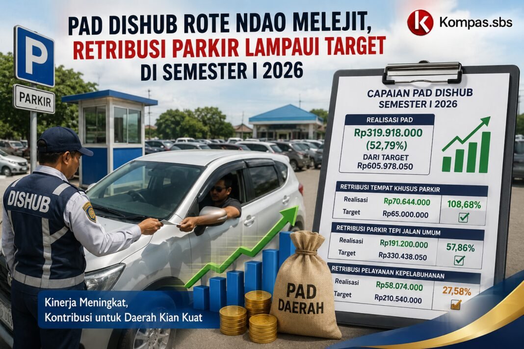 PAD Dishub Rote Ndao Melejit, Retribusi Parkir Lampaui Target di Semester I 2026 PAD Dishub Rote Ndao Melejit, Retribusi Parkir Lampaui Target di Semester I 2026