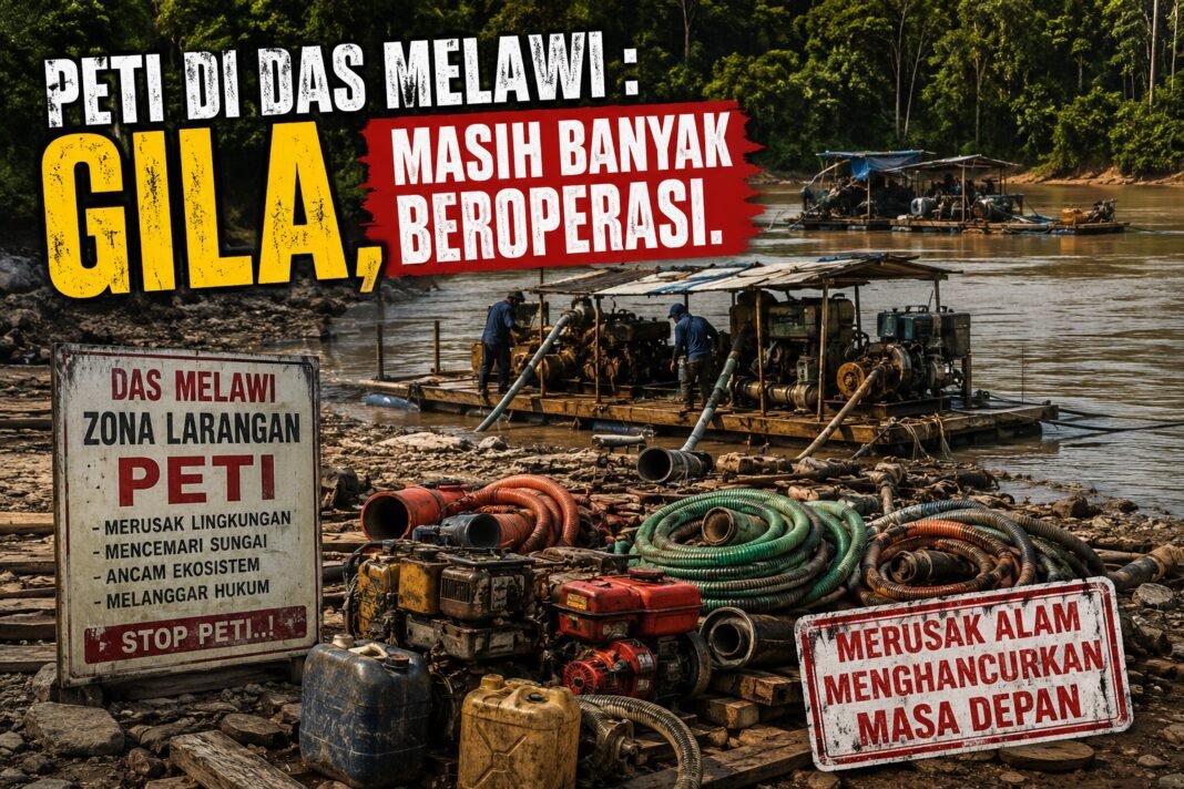 PETI Di DAS Melawi : Gila, Masih Banyak Beroperasi. PETI Di DAS Melawi : Gila, Masih Banyak Beroperasi.