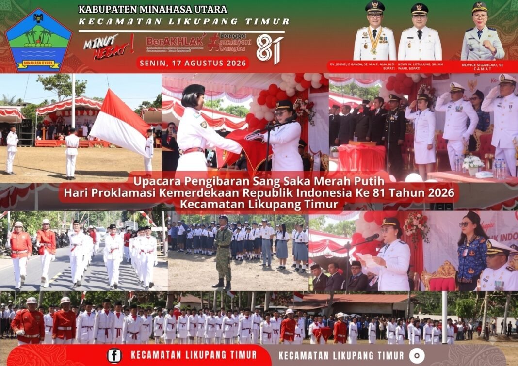Upacara HUT ke-81 RI di Likupang Timur Berlangsung Khidmat, Camat Novice bertindak sebagai Irup. Upacara HUT ke-81 RI di Likupang Timur Berlangsung Khidmat, Camat Novice bertindak sebagai Irup.