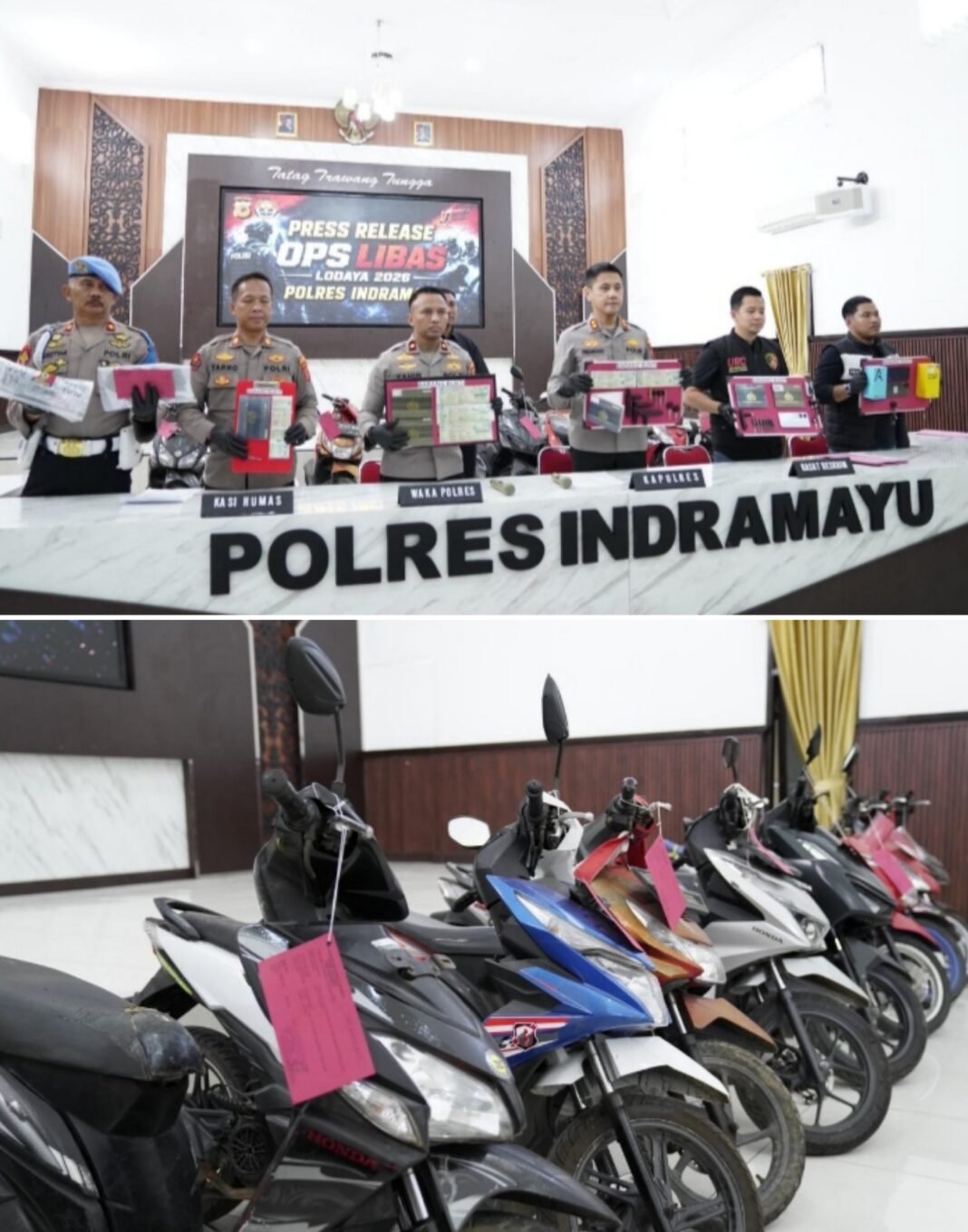 Polres Indramayu Rilis Hasil Operasi Libas Lodaya 2026 Polres Indramayu Rilis Hasil Operasi Libas Lodaya 2026