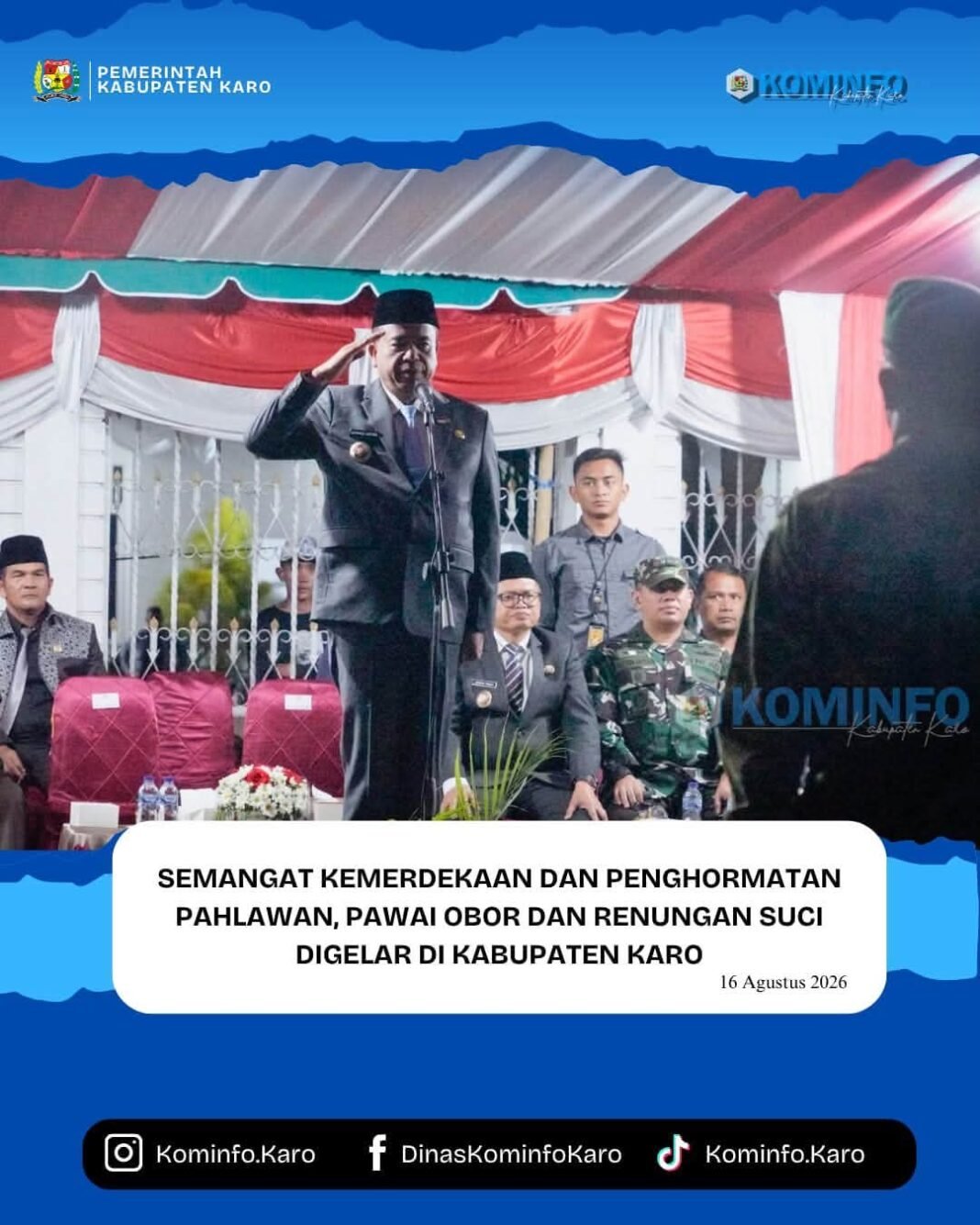 Semangat Kemerdekaan dan Penghormatan Pahlawan, Pawai Obor dan Renungan Suci Digelar di Kabupaten Karo Semangat Kemerdekaan dan Penghormatan Pahlawan, Pawai Obor dan Renungan Suci Digelar di Kabupaten Karo