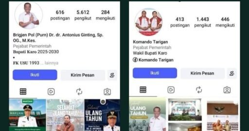 WASPADA AKUN PALSU! PEMKAB KARO RILIS AKUN MEDIA SOSIAL RESMI BUPATI DAN WAKIL BUPATI KARO WASPADA AKUN PALSU! PEMKAB KARO RILIS AKUN MEDIA SOSIAL RESMI BUPATI DAN WAKIL BUPATI KARO