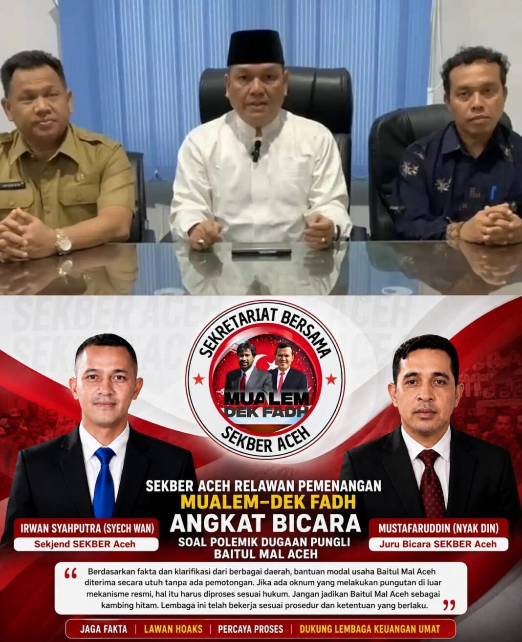 SEKBER Aceh: Dugaan Pungli Harus Diusut, Namun Jangan Hakimi Baitul Mal Aceh Tanpa Fakta | Kompas.sbs SEKBER Aceh: Dugaan Pungli Harus Diusut, Namun Jangan Hakimi Baitul Mal Aceh Tanpa Fakta | Kompas.sbs