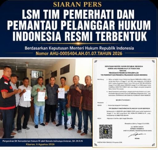 TP3HI Resmi Berbadan Hukum, Siap Perkuat Pengawasan Hukum TP3HI Resmi Berbadan Hukum, Siap Perkuat Pengawasan Hukum