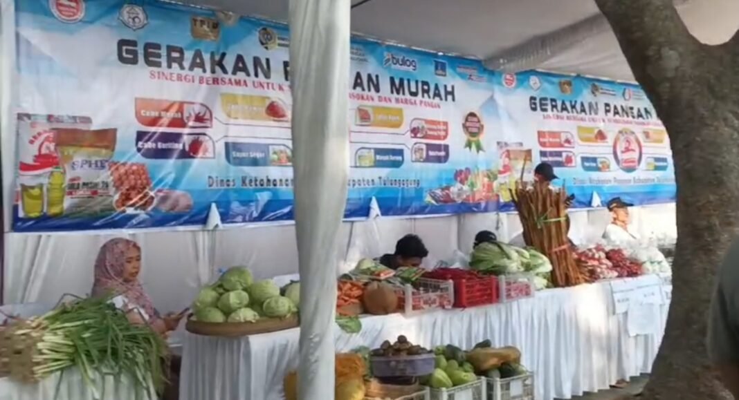 43 Stan Dan Senam Bersama Ramaikan Gerakan Pangan Murah Di halaman Ketahanan Pangan Tulungagung. 43 Stan Dan Senam Bersama Ramaikan Gerakan Pangan Murah Di halaman Ketahanan Pangan Tulungagung.