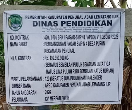 DUGAAN MARK-UP ANGGARAN BANGUN SMPN 4 PURUN PALI RP126 JUTA, WARGA DESAK APH AUDIT, DUGAAN MARK-UP ANGGARAN BANGUN SMPN 4 PURUN PALI RP126 JUTA, WARGA DESAK APH AUDIT,