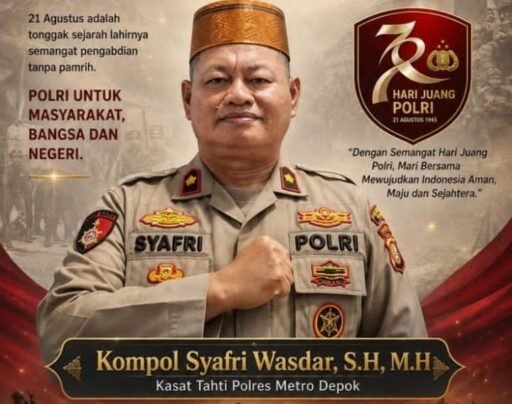 Kompol Syarif Wasdar., SH., MH Kasat Tahti Polres Metro Depok, Mengucapkan Selamat Hari Juang Polri Kompol Syarif Wasdar., SH., MH Kasat Tahti Polres Metro Depok, Mengucapkan Selamat Hari Juang Polri