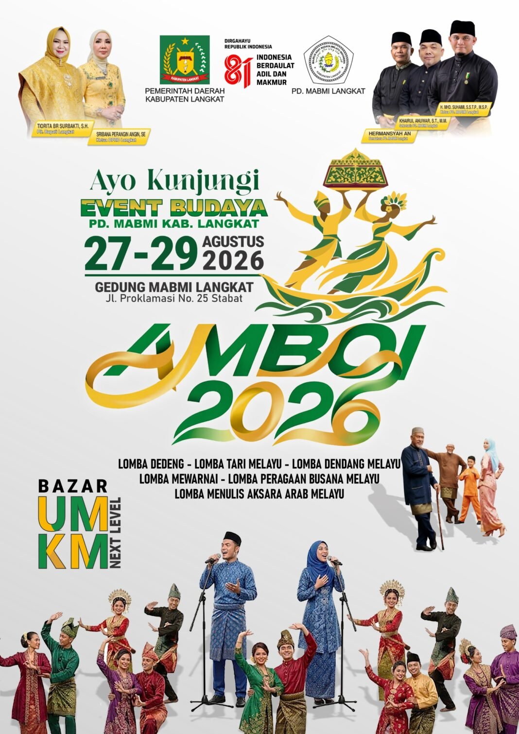 Arena Melayu Berkarya Otentik dan Inspiratif (AMBOI): PD MABMI Langkat Gelar Ajang Budaya Selama Tiga Hari Arena Melayu Berkarya Otentik dan Inspiratif (AMBOI): PD MABMI Langkat Gelar Ajang Budaya Selama Tiga Hari