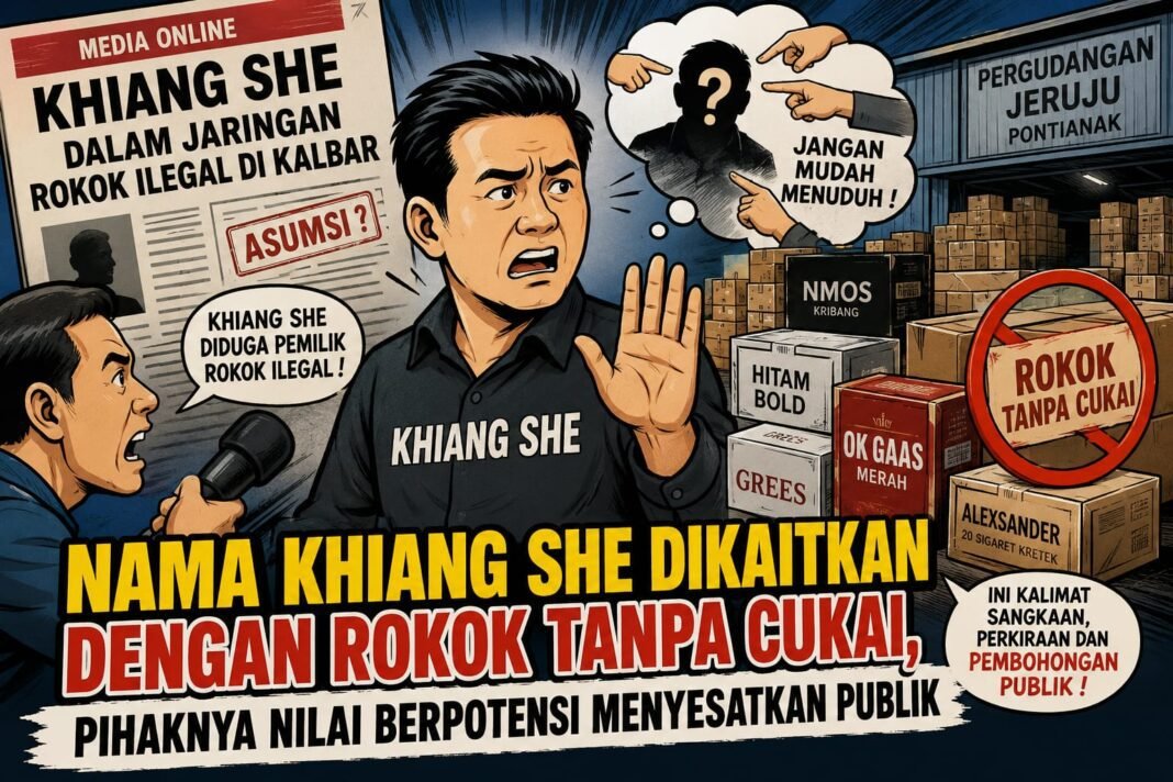 Nama Khiang She Dikaitkan Degan Rokok Tampa Cukai, Pihaknya Nilai Berpotensi Menyesatkan Publik Nama Khiang She Dikaitkan Degan Rokok Tampa Cukai, Pihaknya Nilai Berpotensi Menyesatkan Publik