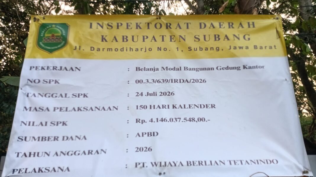 KPKH, SUBANG DIDUGA “SEWA BANDERA “PERSONIL BODONG” & K3 GOIB” PADA PROYEK GEDUNG IRDA SUBANG RP 4,1MILIAR KPKH, SUBANG DIDUGA “SEWA BANDERA “PERSONIL BODONG” & K3 GOIB” PADA PROYEK GEDUNG IRDA SUBANG RP 4,1MILIAR