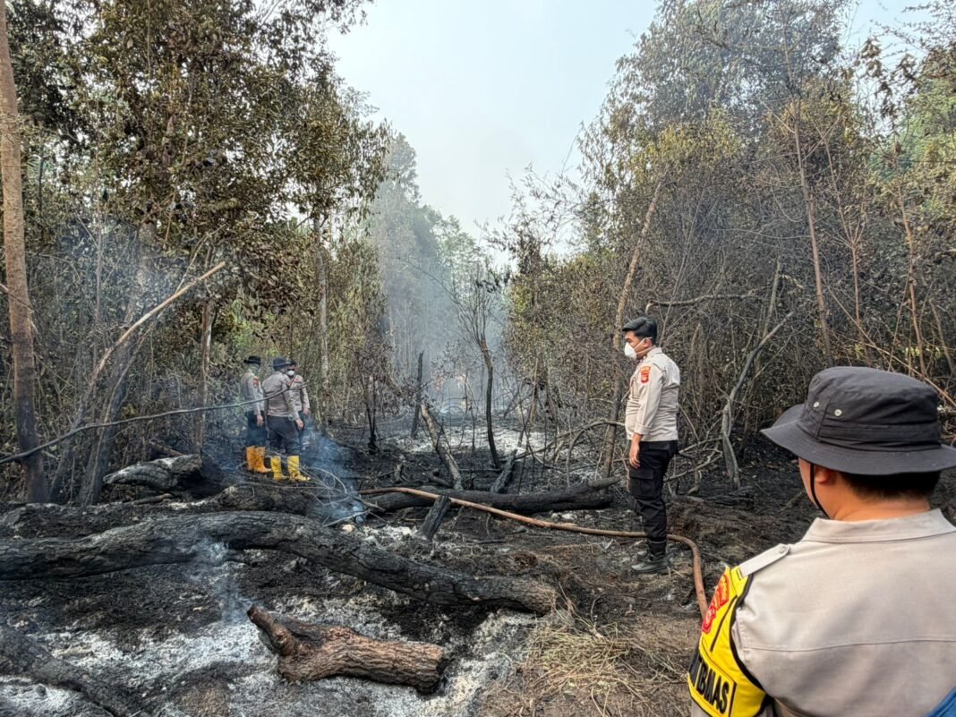 Kobaran Api Ancam Desa Sigam, Tim Gabungan Berpacu dengan Waktu Padamkan Karhutla Sebelum Meluas Kobaran Api Ancam Desa Sigam, Tim Gabungan Berpacu dengan Waktu Padamkan Karhutla Sebelum Meluas