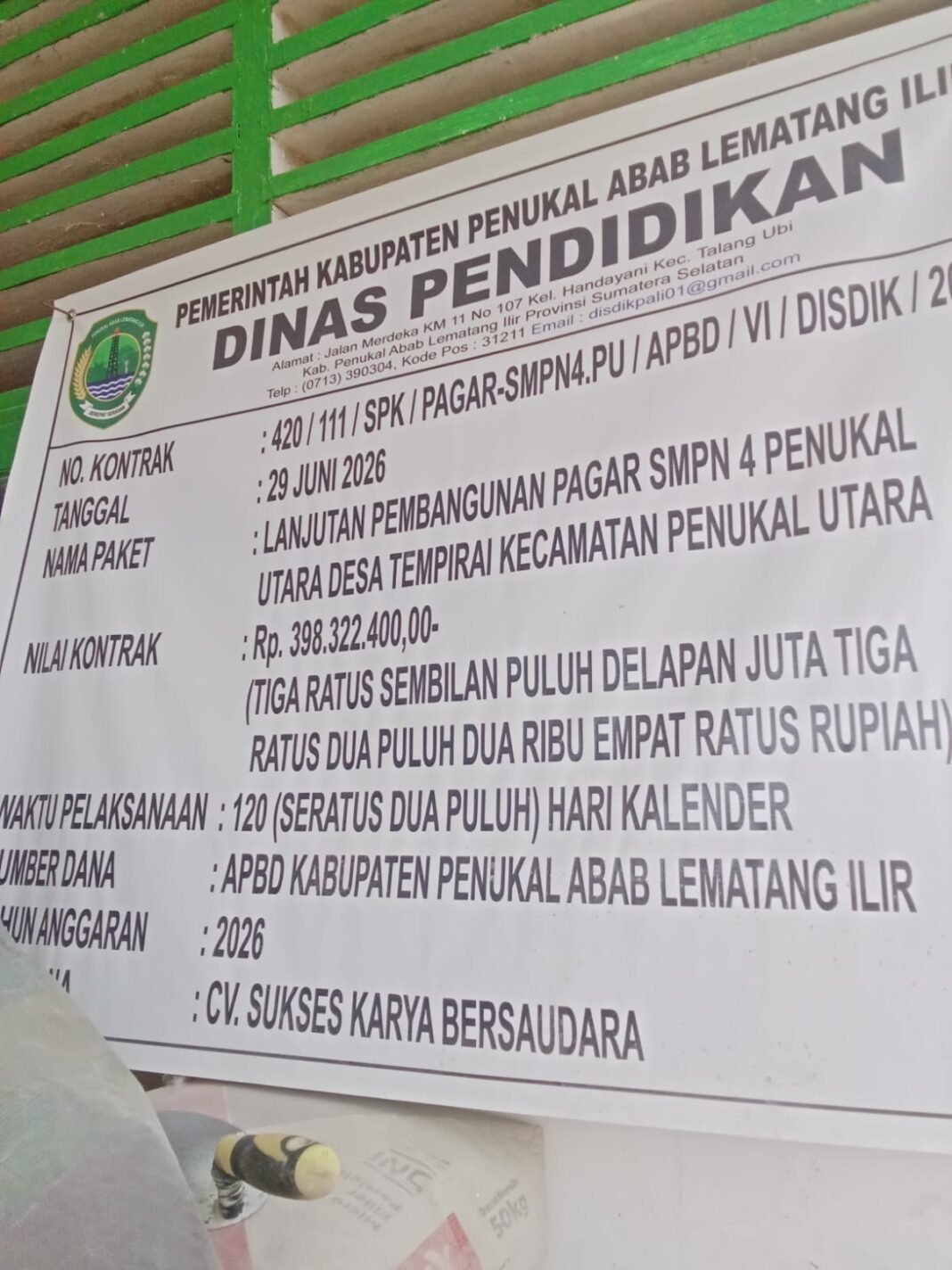Diduga pagar smpn4 asal jadi Diduga pagar smpn4 asal jadi