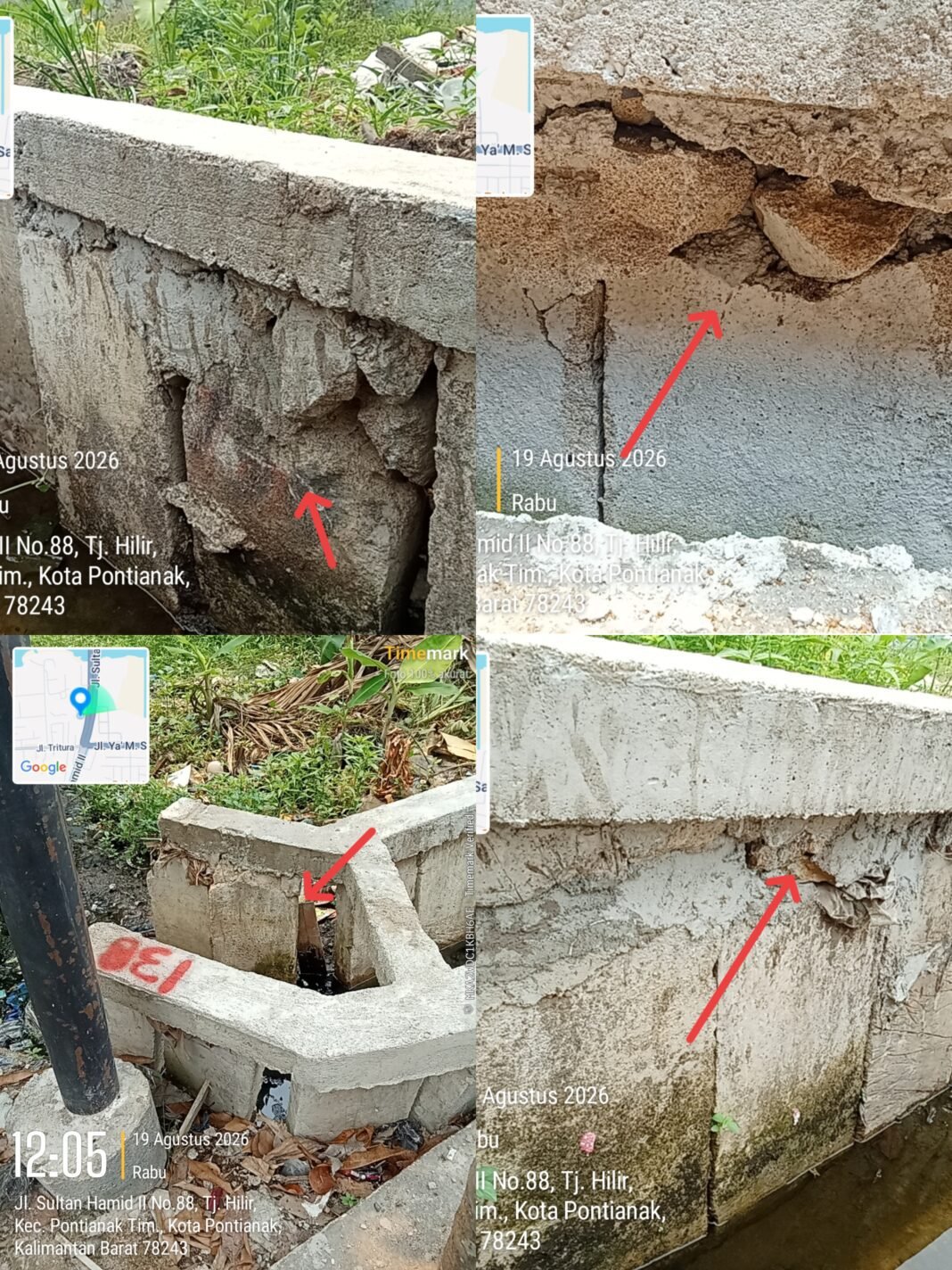 Bangunan Drainase Gang Jihad Tanjung Hilir Parah. Kinerja Dinas Perkim Kota Buruk Bangunan Drainase Gang Jihad Tanjung Hilir Parah. Kinerja Dinas Perkim Kota Buruk
