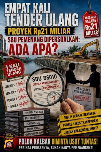 Empat Kali Tender Ulang Proyek Rp21 Miliar, SBU Pemenang Dipersoalkan: Ada Apa? Empat Kali Tender Ulang Proyek Rp21 Miliar, SBU Pemenang Dipersoalkan: Ada Apa?