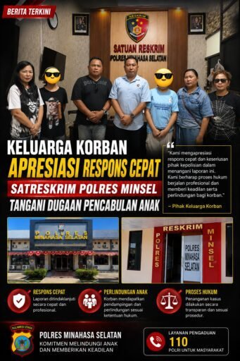 “Sempat Disorot Lamban, Satreskrim Polres Minsel Kini Tuai Apresiasi Keluarga Korban” “Sempat Disorot Lamban, Satreskrim Polres Minsel Kini Tuai Apresiasi Keluarga Korban”