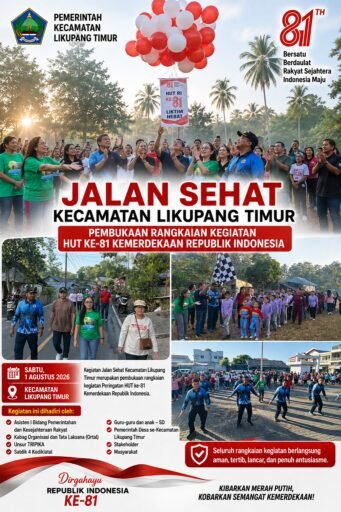 Dibuka asisten 1 pemkab Minut, warga antusias ikuti jalan sehat menyambut HUT RI Bersama pemerintah LIKTIM Dibuka asisten 1 pemkab Minut, warga antusias ikuti jalan sehat menyambut HUT RI Bersama pemerintah LIKTIM