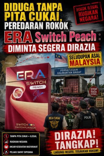 Diduga Tanpa Pita Cukai, Peredaran Rokok ERA Switch Peach Diminta Segera Dirazia Diduga Tanpa Pita Cukai, Peredaran Rokok ERA Switch Peach Diminta Segera Dirazia