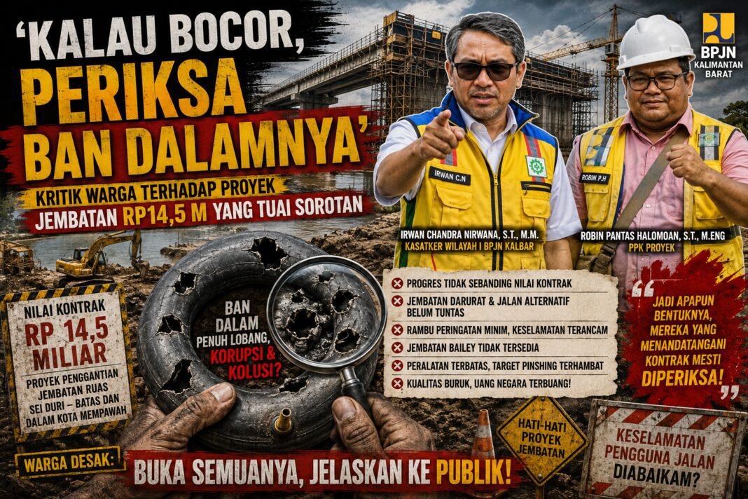 Warga Minta Dugaan Permasalahan Proyek Jembatan Rp 14,5 M Diusut, Keselamatan Pengguna Jalan Ikut Disorot Warga Minta Dugaan Permasalahan Proyek Jembatan Rp 14,5 M Diusut, Keselamatan Pengguna Jalan Ikut Disorot