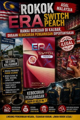 Rokok ERA Switch Peach Asal Malaysia Ramai Beredar di Kalbar, Dugaan Kebocoran Pengawasan Dipertanyakan Rokok ERA Switch Peach Asal Malaysia Ramai Beredar di Kalbar, Dugaan Kebocoran Pengawasan Dipertanyakan