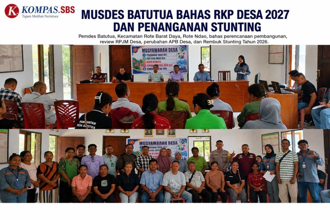 Musdes Batutua Bahas RKP Desa 2027, Penanganan Stunting Jadi Prioritas Musdes Batutua Bahas RKP Desa 2027, Penanganan Stunting Jadi Prioritas