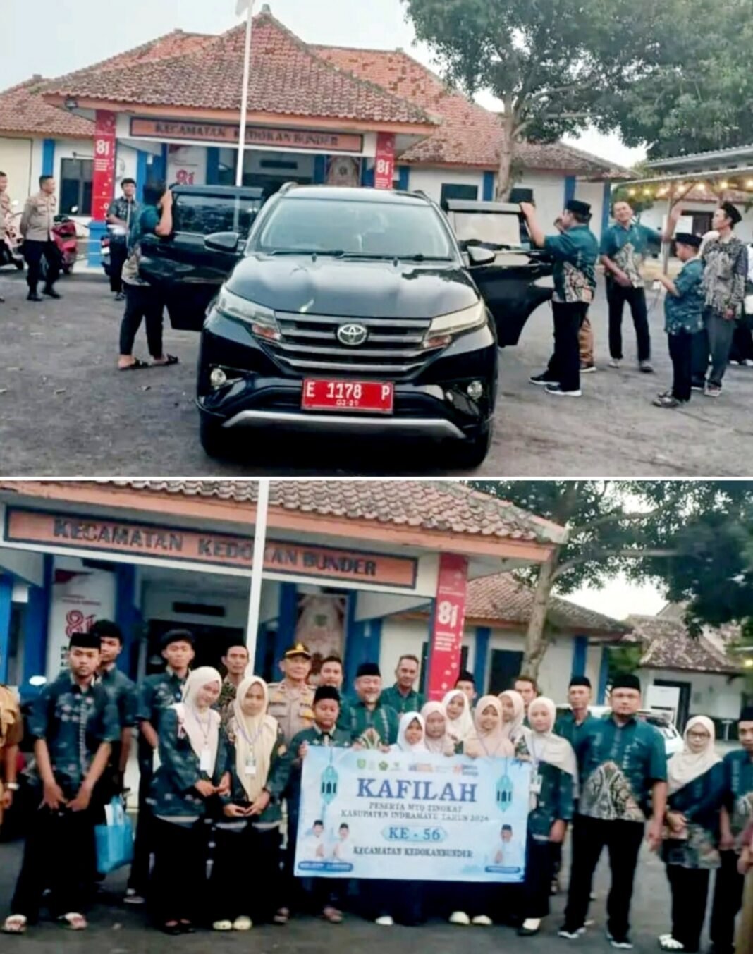 Kapolsek Kedokan Bunder, Kawal Langsung Kafilah MTQ ke-56 Indramayu, di Jatibarang Kapolsek Kedokan Bunder, Kawal Langsung Kafilah MTQ ke-56 Indramayu, di Jatibarang