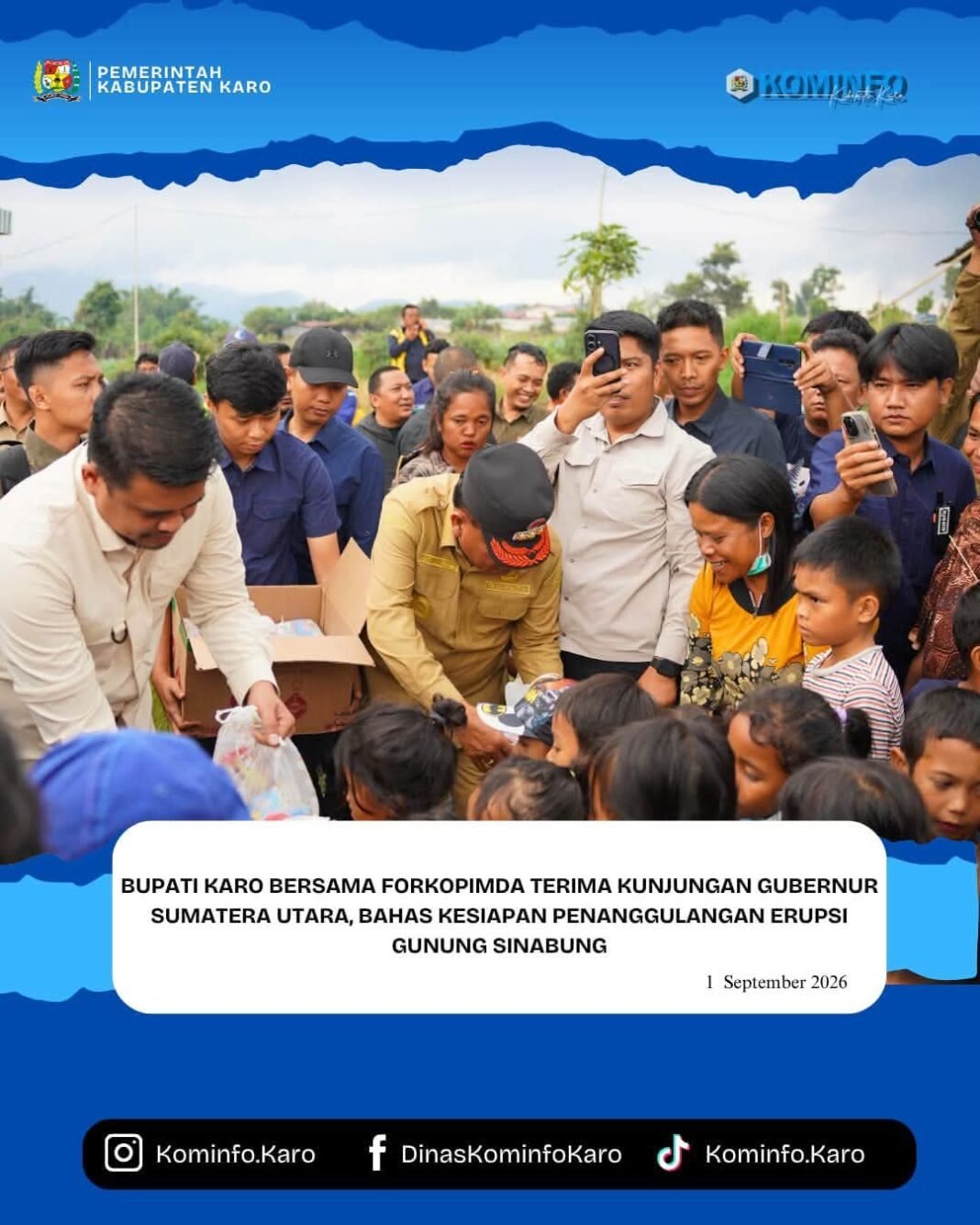 Bupati Karo Bersama Forkopimda Terima Kunjungan Gubsu, Bahas Kesiapan Penanggulangan Erupsi Gunung Sinabung Bupati Karo Bersama Forkopimda Terima Kunjungan Gubsu, Bahas Kesiapan Penanggulangan Erupsi Gunung Sinabung