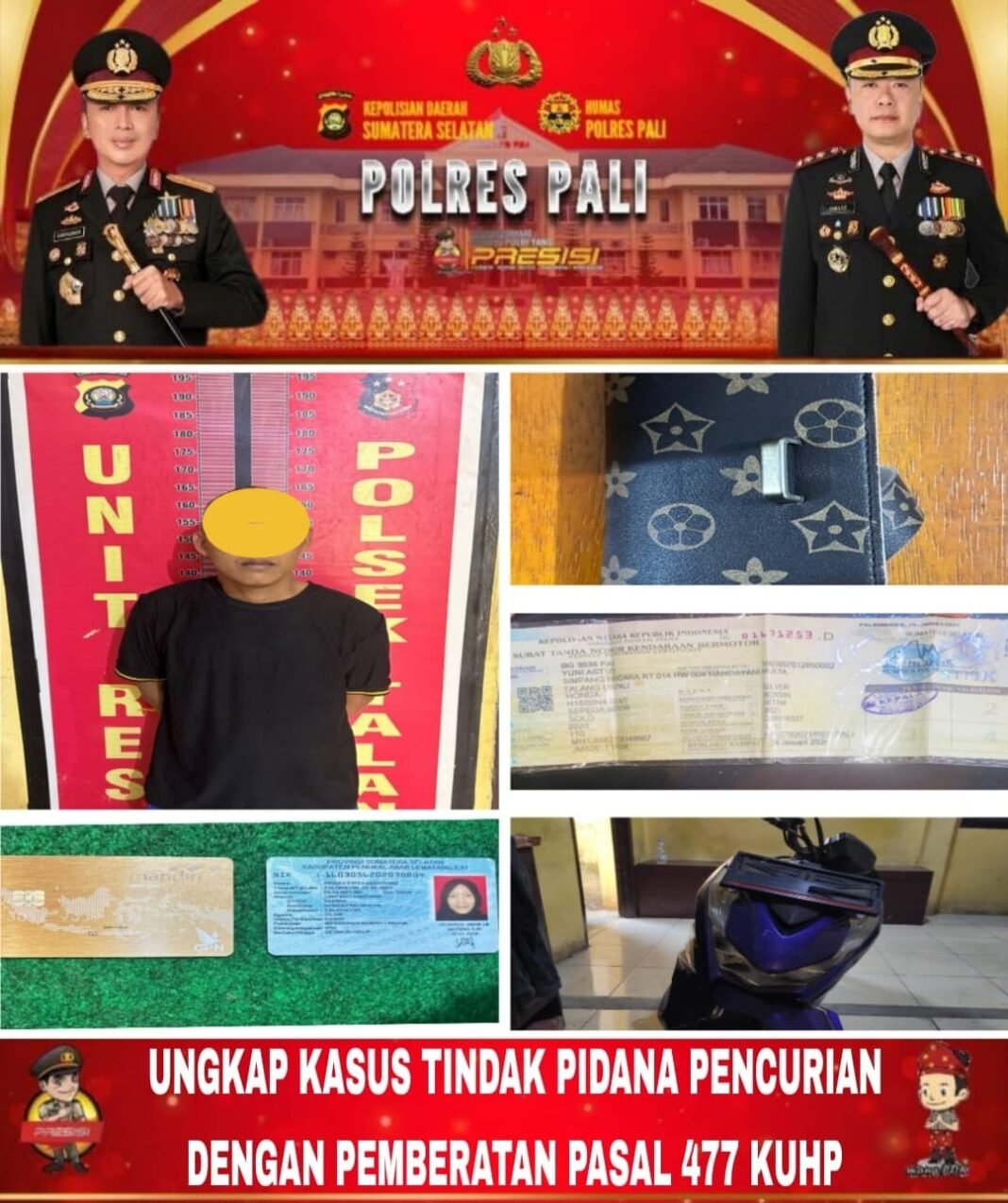 Motor dan Dompet Dicuri dari Rumah, Terduga Pelaku di Talang Ubi PALI Berhasil Ditangkap Motor dan Dompet Dicuri dari Rumah, Terduga Pelaku di Talang Ubi PALI Berhasil Ditangkap