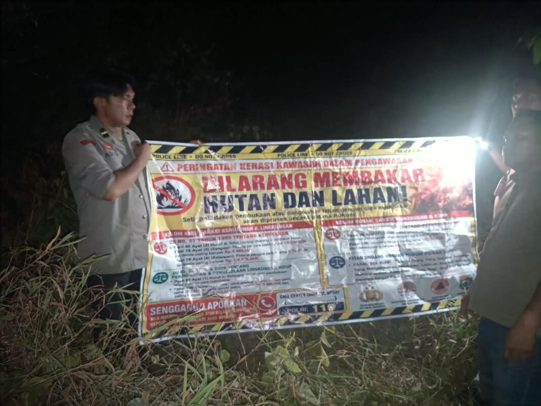 CEGAH KARHUTLA, POLSEK GUNUNG MEGANG GERAK CEPAT CEK HOTSPOT DI PADANG BINDU CEGAH KARHUTLA, POLSEK GUNUNG MEGANG GERAK CEPAT CEK HOTSPOT DI PADANG BINDU