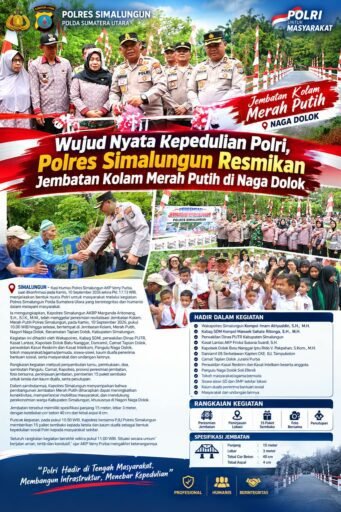 Kapolres Simalungun Resmikan Jembatan Kolam Merah Putih di Naga Dolok Kapolres Simalungun Resmikan Jembatan Kolam Merah Putih di Naga Dolok