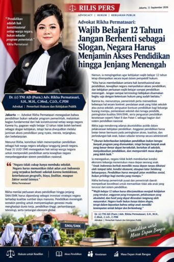 WajibBelajar 12Tahun JanganBerhenti sebagai Slogan,Negara Harus MenjaminAkses PendidikanhinggaJenjangMenengah WajibBelajar 12Tahun JanganBerhenti sebagai Slogan,Negara Harus MenjaminAkses PendidikanhinggaJenjangMenengah