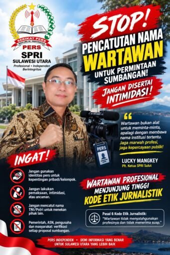 SPRI Sulut Pasang Badan: Oknum Penyalahguna Nama Pers Tak Akan Ditoleransi SPRI Sulut Pasang Badan: Oknum Penyalahguna Nama Pers Tak Akan Ditoleransi